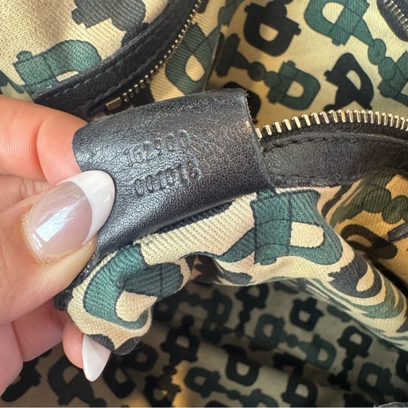 Y2K GUCCI Guccissima Pelham Shoulder Bag Black braided leather tote horsebit - Picture 5 of 14